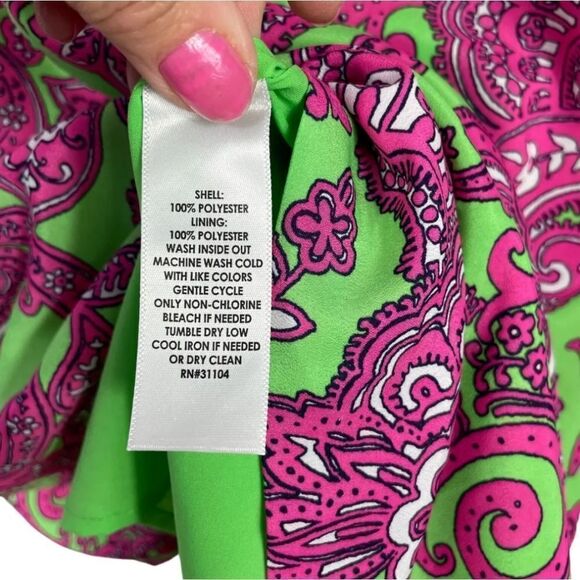 Like New Crown & Ivy Pink Green Paisley Sheath Dress - Picture 6 of 9